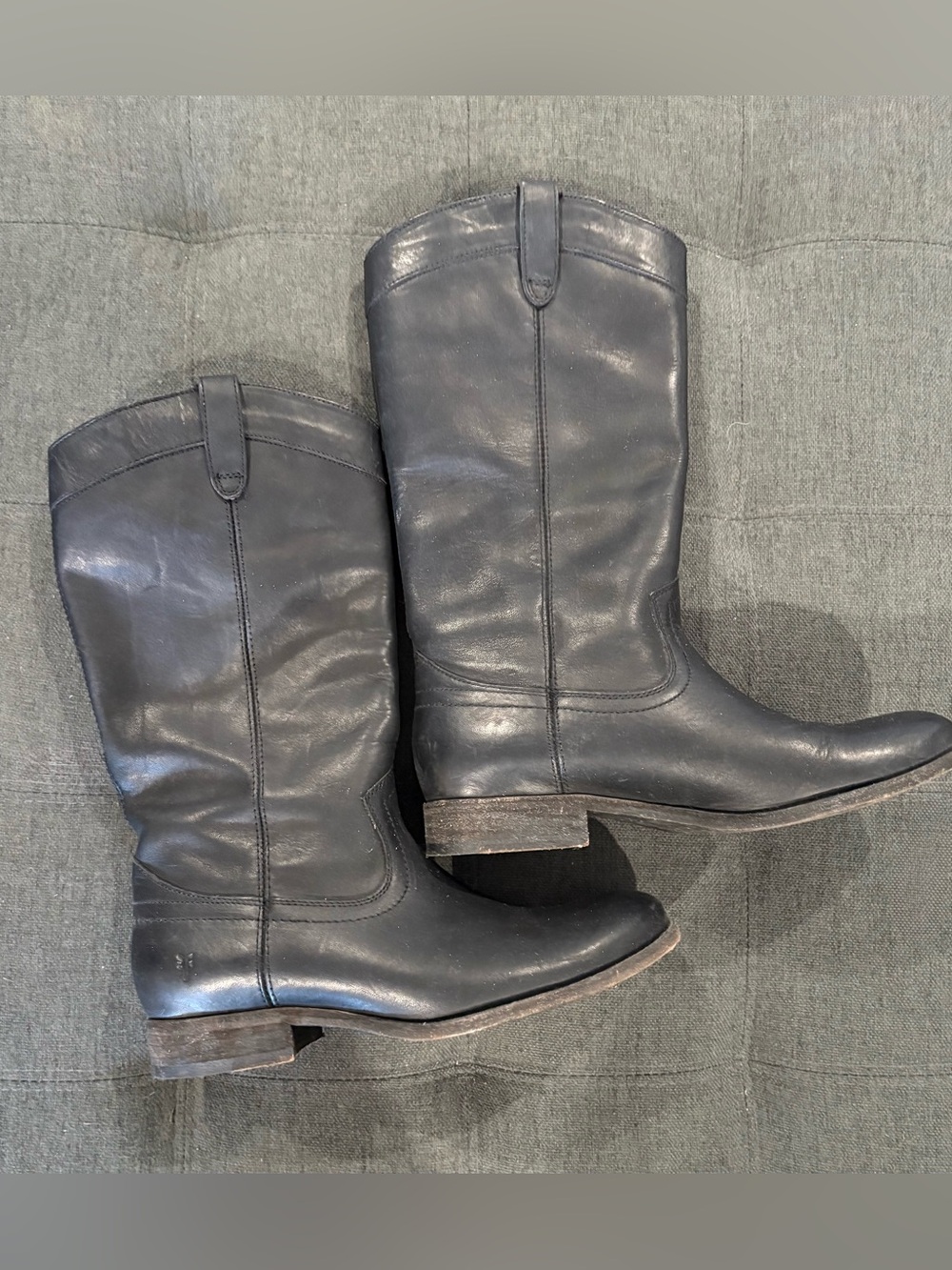 Frye Black Leather Boots Size 8.5